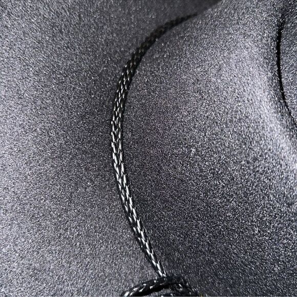 HOH Black 6181 Pleather Tote Bag and Black Fedora Hat Gift Set - Picture 14 of 16